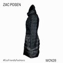 Zac Posen  Juniper Lace Women's Black Long Sleeve Full Zip Puffer Coat Medium Photo 6