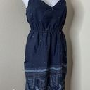 Patagonia Abstract Wildflower Racerback Birds Sundress Dress Blue Sz XS Pockets Photo 0