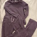 L.L.Bean Large Purple Plaid Matching Fleece Set Photo 0