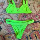 Frankie’s Bikinis Neon Green Swimsuit Photo 0