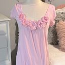 Fleurish  Pink Top Roomy Small Womens Knit Scoop Neck Solid Pastel Photo 7