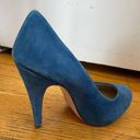 Miu Miu  Blue Suede High Heel Platform Pumps Size 36/ US 6 Photo 9