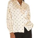 Revolve  - Tell Your Friends Dolman Silk Shirt in Plaisantin Cream & Black Photo 1