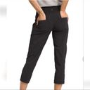 prAna  Summit Crop Pants Capri Sz Small Black Nylon Hiking Outdoors Photo 2