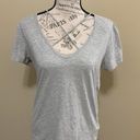 Wishlist Gray Criss Cross Short Sleeve Medium Top Photo 1