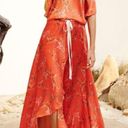 Alexis  Red Cold Shoulder Angia Floral Crepe Maxi Dress Sz S Photo 3