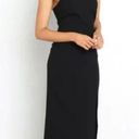 Petal and Pup  Xiomar Black One Shoulder Midi Dress 8 Photo 4