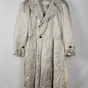 Laundry by Shelli Segal  Womens Trench Coat Size M Cream Sheen Belted Quilt Lined Photo 0