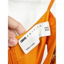 ASOS  Edition Knot Front Sequin Cami Midi Dress with Cut Outs in Orange Size 6 Photo 3