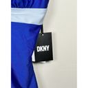 DKNY  LAPIS Plunging Colorblocked One-Piece Swimsuit, US Size 10 NEW Blue Photo 3