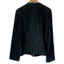 Bernardo  Nordstrom Suede Jacket Black Leather Zip Front Women’s Size Large L Photo 1