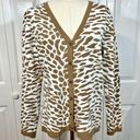 Dialogue  Animal Print Cardigan Sweater Photo 0