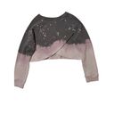 Brooklyn Karma  Charcoal/LilacTie Dyed Sit Back & Relax Crop Sweatshirt S… Photo 4