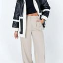 Princess Polly Lexie Black & White Faux Leather Shearling Oversized Jacket L/XL Photo 2