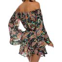 Luli Fama  Gypsy Off Shoulder Bell Sleeve Boho Paisley Floral Dress Size Small Photo 1