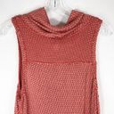 Free People We the  XS Top Sleeveless Tank Cowl Neck Red White Knit Soft 1231 Photo 4