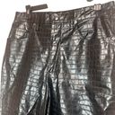 BLANK NYC  Dirt Rich Black Crocodile-Embossed Vegan Faux Leather Pants Size 30 NEW Photo 5