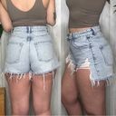 ZARA  High Rise Distressed Ripped Denim Shorts size 4 Photo 11