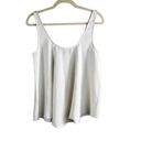 Wishlist  APPAREL Sleeveless Scoop Neck Textured Flowy Tank Top Ivory Size Small Photo 6