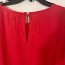 Magaschoni  belted front midi Organic cotton Dress in cherry red Photo 5