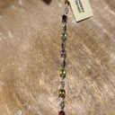 Macy's NWT Multi Genuine Gemstone & Diamond 18KT Gold Over Sterling Silver Bracelet Photo 3