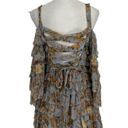 Zimmermann  Painted Heart Ra Ra Cold-shoulder Tiered Printed Silk Mini Dress Photo 13