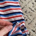 Old Navy  Women’s Red, White, and Blue Horizontal Striped Short Sleeve T Shirt Photo 5