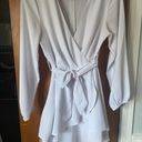 White Long Sleeve Dress Size M Photo 2