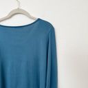 Natori [] Teal Scoop Neck Long Sleeve Shirt Supersoft Relaxed Fit Size Large L Photo 4