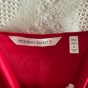 Victoria's Secret Vintage Victoria’s Secret red satin & chiffon rose appliqué slip dress  Photo 2