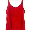 Torrid  Womens Y2K Scoop Neck Crushed Velvet Peplum Tank Top Size 3X Bright Red Photo 1