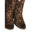 Bella Marie  suede cheetah booties with open toe Photo 6