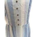 Joie New  Linen Blend Stripe Dress Spaghetti Strap Blue Mommy & Me 10 w/ headband Photo 4