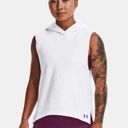 Under Armour NWT Women's  UA Terry Sleeveless Hoodie White Medium Photo 0