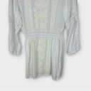 Melissa  Odabash White Embroidered 3/4 Sleeve Mini Beach Dress Medium Photo 7