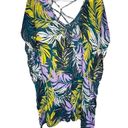 Beach Club Palisades  Womens Tropical Green Printed Pullover Swim Cover-Up Size L Photo 4