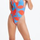Fabletics  new blue and orange cheeky bathing suit size large Photo 6