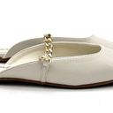 Lulus  Lavareta White Chain Pointed-Toe Loafer Slides Cream Off-White Size 7.5 Photo 7