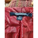 Chadwick's  Women's Multicolor Acrylic Long Sleeve Casual Jacket Blazer Size 14 Photo 6