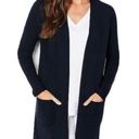 J.Jill  black long pocket front cardigan lp Photo 0