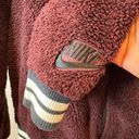 Nike Wolf Sherpa Varsity bomber Jacket Size M cabin athleisure grandpa school Photo 2