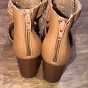 Jack Rogers  size 9M camel color Tinsley open toe chunky heel booties Photo 6