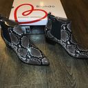 Blondo  Emelia Snakeskin Print Waterproof Pointed Toe Booties Boots Shoes Photo 1