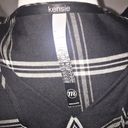 Kensie Kenzie Black and White Plaid Ruffle Dress Size M Photo 3