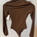 SKIMS  Fits Everybody Long Sleeve Crew Neck Bodysuit Stretch Cocoa Size XS Photo 4