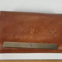 Patricia Nash Vintage  Cametti Womens Wallet Clutch Cognac Brown Leather Trifold Photo 8