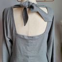 Anthropologie , New Pilcro Gray Notch Neck Cutout Tie Back Knit Top Size Large Photo 8