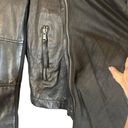 ZARA  Black Vegan Leather Moto Asymmetrical Full Zip Front Jacket Women Sz XS Photo 5