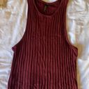 Full Tilt Maroon Knit High Neck Sweater Photo 0