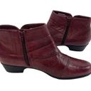 Earth Origins * Pembroke Ankle Comfort Boots Womens 10M Burgundy Zip Casual Booti Photo 6